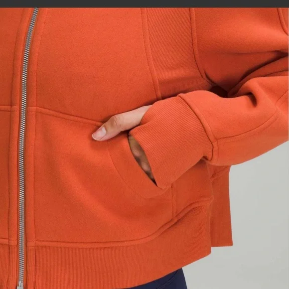 lululemon scuba oversize full zip Women's Orange Hoodie canyon orange M/L - Picture 5 of 10